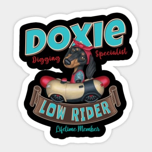 Piper Dachshund Low Rider Sticker